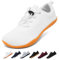 Geweo Scarpe Barefoot Donna Uomo Sneakers Estive Minimaliste Shoes con Dita Larghe Traspirante Scarpe Piedi Nudi per Sport Leggero Scarpe Camminare con Marrone Suola Zero Drop Unisex Bianco 41EU