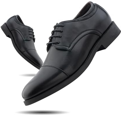 Hitmars Oxford Shoes Men Office Wedding Formal Shoes Lace Up Dress Brogue Derby Business Black-1 Size 11