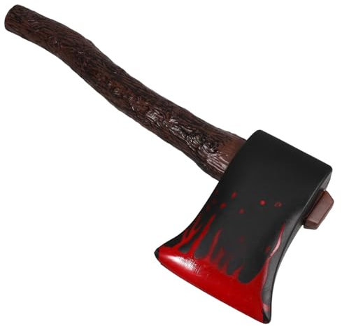 Happyyami Halloween Axe Prop Plastic Hatchet, Bloody Axe for Scary Halloween Party Props Halloween Prop Stage Performance Decorative Artificial Axe Prop