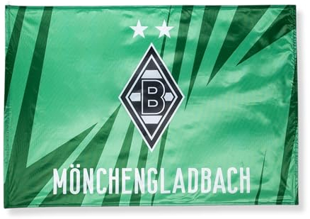 Borussia Mönchengladbach Hiss-Fahne Away24/25 | Offizieller Fanartikel Fohlenshop | Gladbach Vereinsfahne Maße 100 x 150 cm Flagge | Fussball Vereinsfahne