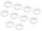 sourcing map 10Pcs Snap Silicone Rubber Grommet Plug Mount Dia 25mm ID 20mm Narrow Groove Width 2.5mm Seal Anti-Scratch Sleeves for Electrical Box Cable Pipes White