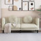 KOIECETA Sofa Polstersofa mit Kissen 2-Sitzer Zweisitzer Loungesofa Design Sofa für Wohnzimmer Couch Wohnzimmersofa Modern Creme Samt