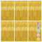 6pcs Foil Curtain, Gold Tinsel Curtain, Metallic Foil Fringe Curtains, Hanging Door Streamers for Birthday Party Wedding Holiday Graduation Bridal Shower Backdrop Decoration (3.3 x 6.6ft)