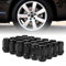 SPORTARC 24 Stück Auto-Radmuttern, 12 x 1,5 Stahl-Radmuttern, schwarze Radmuttern, Ersatzteile für LandCruiser Prado