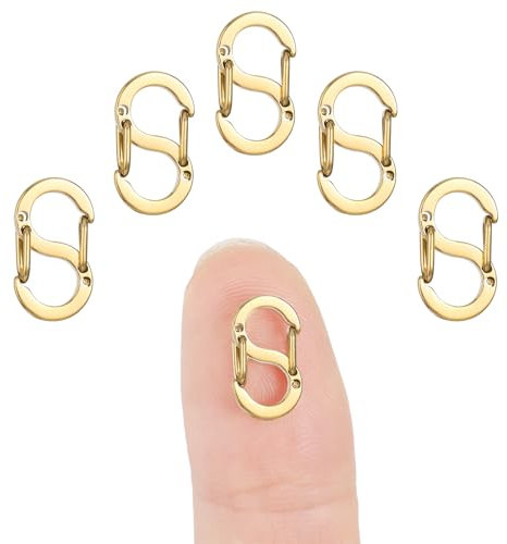 GEEHUA Armbänder Karabinerverschluss mit Doppelter Öffnung, Edelstahl Halsketten Armbandverkürzer, Verschlüsse für Armbänder, Verschlüsse für Halsketten Clip, Armband Verschlüsse(Gold)