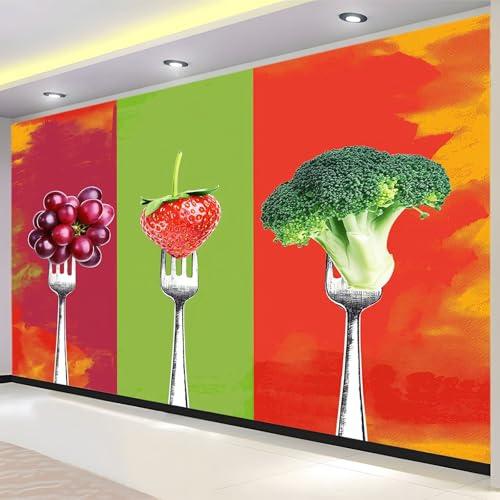 Obst Und Gemüse Vlies Fototapete Wohnzimmer Schlafzimmer Motivtapeten Wandtapete Tapete Vliestapete UV-Beständig Hohe Auflösung 250x175 cm