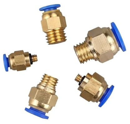 UYCUODLUY 10pcs PC Pneumatic Fitting Quick Air Connectors Metric Male Thread Air Pipe Push In M5 M6 M8 M10 M12 M14 M16 M20(PC6-M10x1)