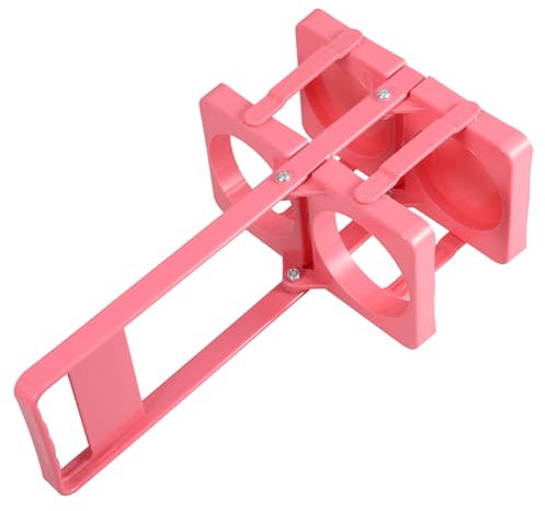 KICHOUSE Faltbarer Getränkehalter Für Weinflaschen Mit Griff Platzsparender Bierträger Aus Kunststoff Tragbarer Bierkorb Für Zwei Flaschen