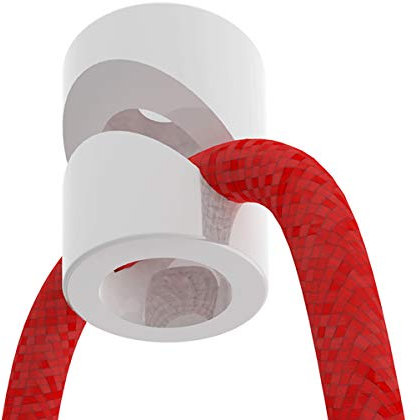 ZOHAR 10 spilli da parete e da soffitto, colore bianco, per cavi in tessuto, fissaggio a soffitto, altalena, per lampada fai da te, con viti e tasselli