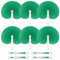 PATIKIL Round Shaped Paper Hand Fans, 20 Pack Bulk Folding Fan Handheld with Plastic Fan Handles for Wedding Party Decoration Birthday Guest Favors DIY Supplies, Green