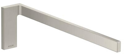 hansgrohe AXOR Universal Rectangular Handtuchhalter, Metall, einzeln, fest, Länge 380mm, 42626800, Farbe: Edelstahl Optic