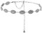 Bauchkette Silber,Bling Kettengürtel,Taillenkette Gürtel Silber Damen,Taillengürtel Damen Silber,Metall Gürtel Damen Silber für Dirndl Kleider Party,Verstellbarer Accessoires Chain Belt Taille