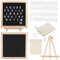 FUNSUEI 2 Sets Felt Letter Board with Letters and Stand, 10 Inch Black Felt Message Board, Announcement Board for Home, Office Decor
