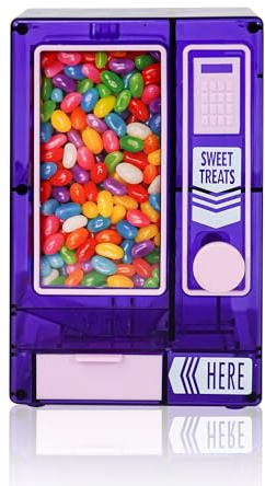YOBRO Candy Dispenser, Cute Vending Machine for Desktop, Manual Candy Machine, Dispense Mini Candies, Birthday&Christmas Gift for Girls, Gift for Friends Girlfriends (Violet)