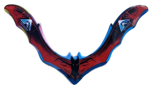 Roter Batrang Bumerang, Fledermausförmiges Hartplastik-Design, 30 Yard Reichweite, leichter Rückflug-Bumerang für Rechtshänderwerfer