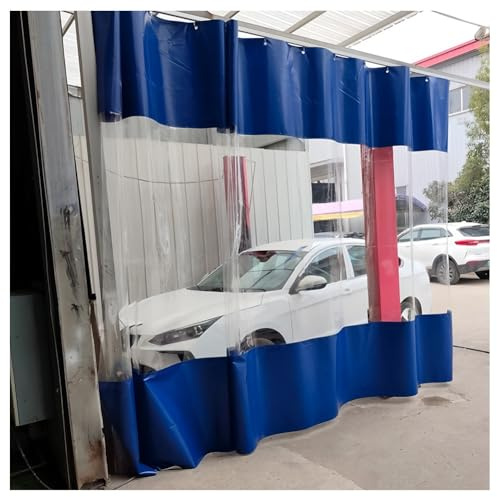 Strapazierfähige, wasserdichte Vinyl-Paneele mit Ösen, industrielle Autowaschanlage, Trennwand, Garage, Trennwand, Outdoor-Pavillon, Pergola, Terrasse, Sichtschutz (4 x 5 m)