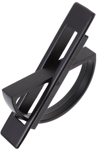 Verdeckter Schranktürgriff aus Zinklegierung, Drehbar, Schwarz, 85 Mm | Einfaches Design, Leicht Luxuriöse Optik, Abriebfest, Praktisch und Passend für Schubladen Sowie Möbel