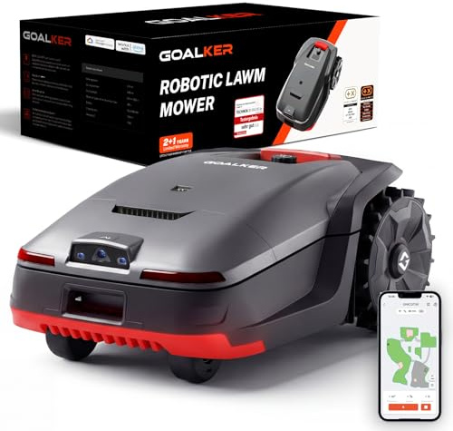 GOALKER UNICUT H1 Mähroboter – RTK+VSLAM mit KI, Dual Solid State LiDAR Hindernisvermeidung, Kein Signalabbruch, Integriertes 4G, Schwebendes Mahsystem, Kompatibel mit Google Home, Alexa
