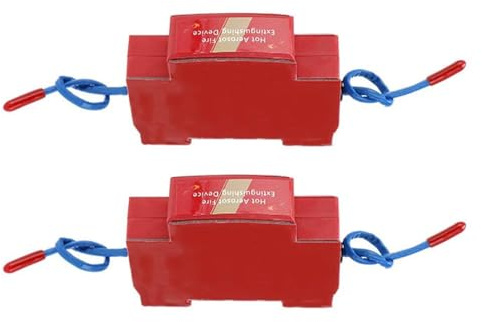 Système de suppression automatique d'incendie pour armoires électriques, dispositif d'extinction d'incendie par aérosol thermique avec doubles buses, activation automatique à 170°C monté sur rail DIN