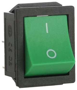 Masterpart Compatible Numatic Henry Hetty Green Rocker Power On Off Switch | Green on off rocker switch,Compatible vacuum cleaner replacement,For select Numatic Henry Hetty models,Replaces 220582