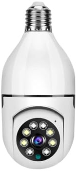 BAFEIYA Telecamera a Lampadina HD E27 Visione Notturna a Colori Telecamera Interna WiFi Allarme vocale Audio bidirezionale Monitoraggio del Movimento AI Cam IP(Cam No Card)