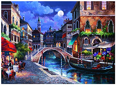 Anatolian Jigsaws 1000 pieces for adults - 1000 piece jigsaw puzzles for adults STREETS OF VENICE is ideal as a gift for the whole family and the jigsaw puzzle is made of Esca Board