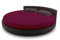 Moon Spannbettlaken RUND 245cm auch fürs Wasserbett 190g/m² Line Silber -Brombeere