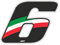 4R Quattroerre.it - 13166 - Numero Gara 6 Adesivo per Moto, Bianco, 6,5 x 8,5 cm