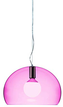 Kartell Small FL/Y Lampada da Soffitto, Rosa, Diametro 38cm