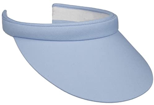 Lipodo Visor Sport Cap Schirm Unifarben Baumwolle Frotteeband Damen Golf Tennis Freizeit Sommer hellblau One Size
