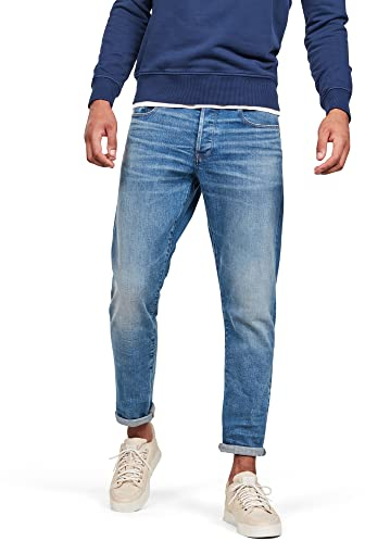G-STAR Homme Jean 3301 Regular Tapered, Bleu (worn in azure 51003-B631-A795), 34W / 32L