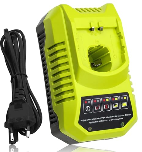 Moticett BCL14181H Ersatzladegerät 3A für Ryobi 9.6V-18V Lithium-Ionen & NI-Mh Akku für Ryobi P100 P102 P103 P105 P106 P107 P108 Akku