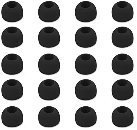 Zotech 20 Pcs Silicone Replacement Ear Buds Tips Black (Medium)