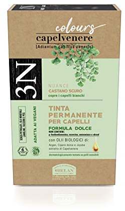 Helan, Capelvenere Colours 3N - Tinte permanente para cabello sin amoniaco