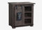 MASSIVMOEBEL24.DE | Railway kleine Kommode aus Massivholz #224 | aus Mangoholz - Grau lackiert | 70x45x70 cm | 5 Fächer - mit Schiebebtür | Sideboard Schrank