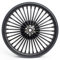 TARAZON Schwarz 21 x 3,5 Vorderrad Felge 36 Speichen Dual Disc für Harley Davidson Dyna Wide Glide FXDWG 00-17 Softail Standard, Custom, Night Train, Springer 00-10 Fat Boy 00-17