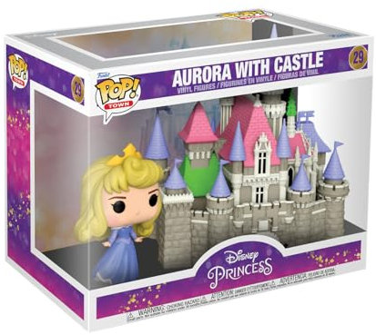 Funko Pop! Town: Ultimate Princess - Princess Aurora with Castle - Disney Princesses - Figurine en Vinyle à Collectionner - Idée de Cadeau - Produits Officiels - Jouets pour Les Enfants et Adultes