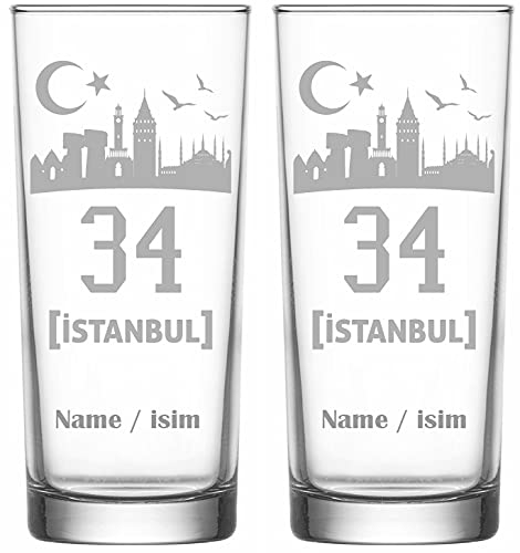 Raki Gläser mit Gravur Glas Bardagi Bardak Rakigläser mit Namen isimli hediye Türkiye Türkei 34 Istanbul