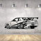 Wandaufkleber Abnehmbare PVC Kunst Wandtattoo Dekoration Fast and Furious Sports Car Racing 58X165Cm