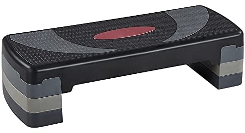 Yaheetech Step da Aerobica Piattaforma Step Regolabili con 3 Altezze 10/15/20cm Esercizio Allenamento Stepper per Fitness per Domestico Palestr con Base Antiscivolo 79,5 x 30 cm sostenere 250 kg