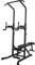 HOMCOM Estación de Musculación Torre de Entrenamiento Altura Ajustable con Barra de Dominadas y Banco Plegable para Fitness en Casa Gimnasio Carga 150 kg 99x178x230 cm Negro