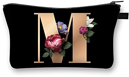 Domybest FR Trousse de Maquillage Femme Voyage Pochette de Maquillage en Polyester Imprimé Lettres Trousse de Toilette Petit Sac Cosmetique
