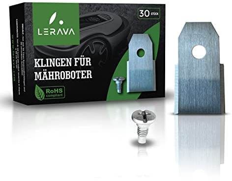 LERAVA lama per tagliaerba robot - lame tagliaerba ricambio - viti innovative - lame Husqvarna automower robotici, Gardena, Yard Force - 30 pezzi