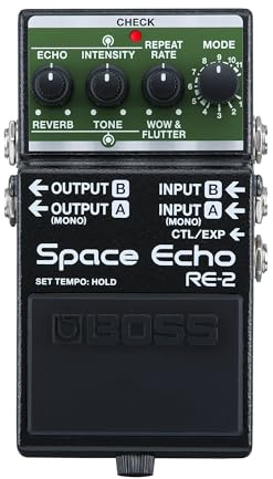 BOSS RE-2 Space Echo | Tape Echo Delay Reverb Effects Pedal | Modern Compact Recreation of the Legendary Roland RE-201 Space Echo | True Stereo | Spring Reverb | Wow & Flutter