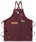 jiuzcare Grillschürze für Männer 76cm Baumwoll-Schürze mit Fronttaschen Taschen Einstellbare Grillschürze mit Leder überzogener Kordelzug BBQ Schürze Geeignet für Küche Grill Handgemacht Backen, Red