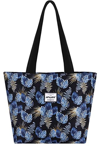 Moda Donna Borsa Tote con Zip Grande Borsa a Tracolla Casual Borsa a Mano | Borsa a Spalla Impermeabile Borsa della Spesa Leggera Borsetta per Quotidiano Vita Scuola Lavoro Spiaggia