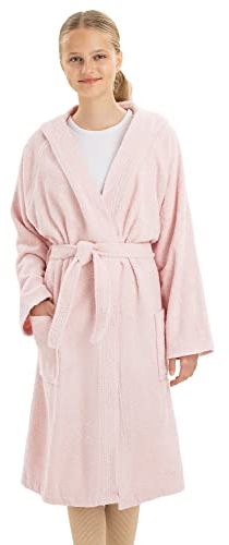 HOMELEVEL Frottee Bademantel für Kinder - Morgenmantel mit Taschen Kapuze Gürtel - Kinderbademantel für Jungen und Mädchen - 100% Baumwolle