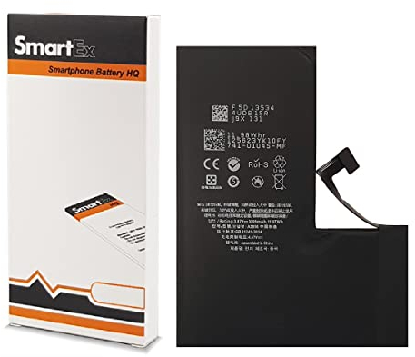 Smartex® Replacement Battery compatible with iPhone 13 Pro | Capacity 3095 mAh | Battery without Charge Cycles | 24 Months Guarantee