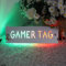 Personalised Mirror Gamer Name Tag with Led Lights,Neon Sign Customizable Wall Decor 16 Color Changing Light Up Mirror Christmas Night Light for Teen Boys Living Room Bedroom Game Room