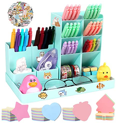 TWBEST Schreibtisch Organizer,Stiftehalter Schreibtisch 5 Stück Frei Kombinierbarer Stiftebox Kinder aus Plastik,Stifteköcher für Stifte Büro Zuhause Schule,Multifunktionaler Stifthalter/Stiftköcher